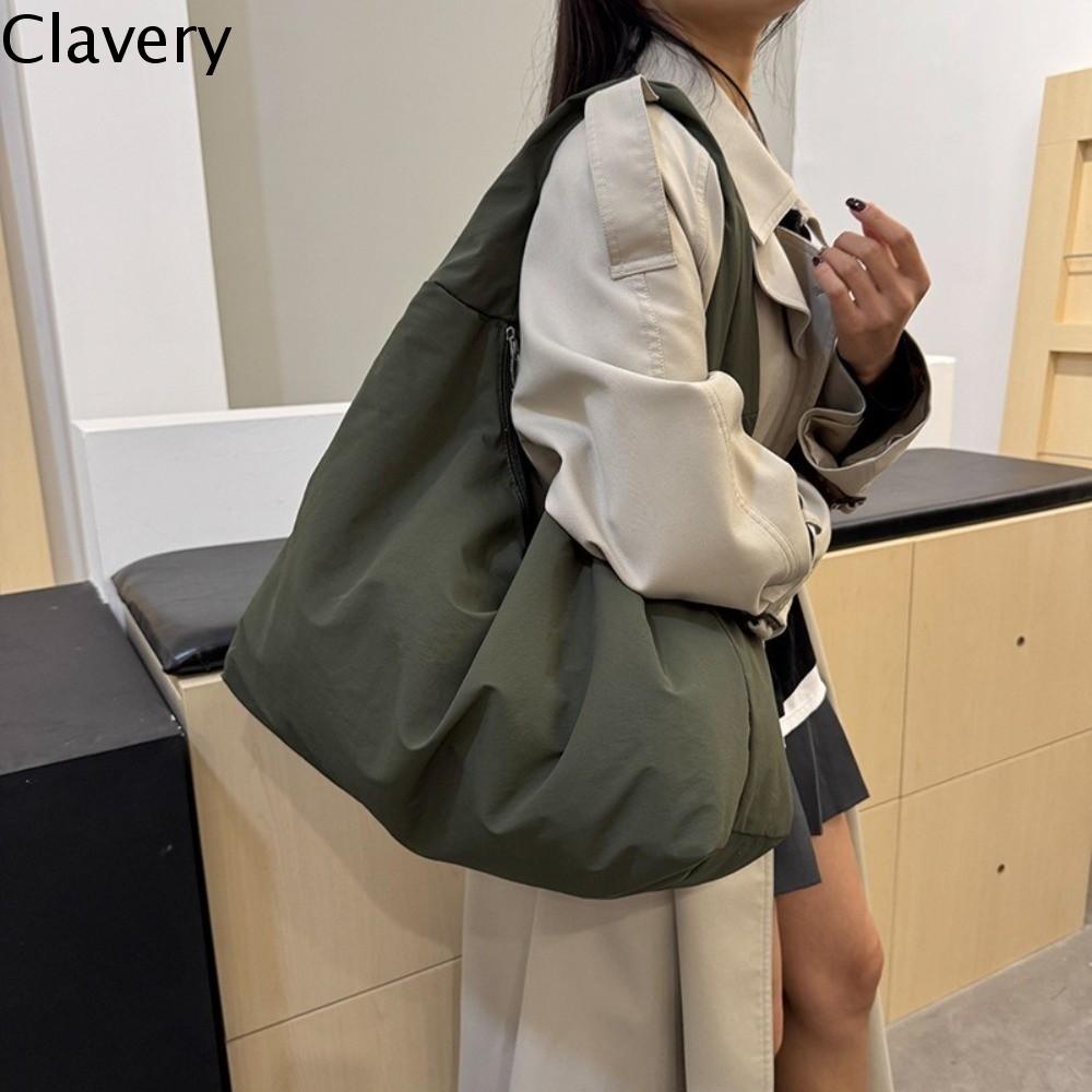 CLAVERY Vải Túi đeo vai bằng nylon Nhiều Ngăn Khóa kéo Túi xách đa năng dùng khi đi làm Thường ngày Phong cách Nhật Bản Túi Tote Dung Tích Lớn Ngoài trời