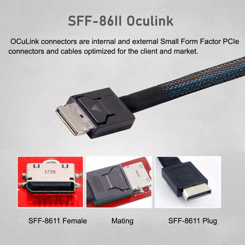 PCI-E 3.0 4.0 M.2 M-Key to Oculink SFF-8611 SFF-8612 Host Adapter for 2024 ThinkBook 16+ AMD8845 External Graphics Card