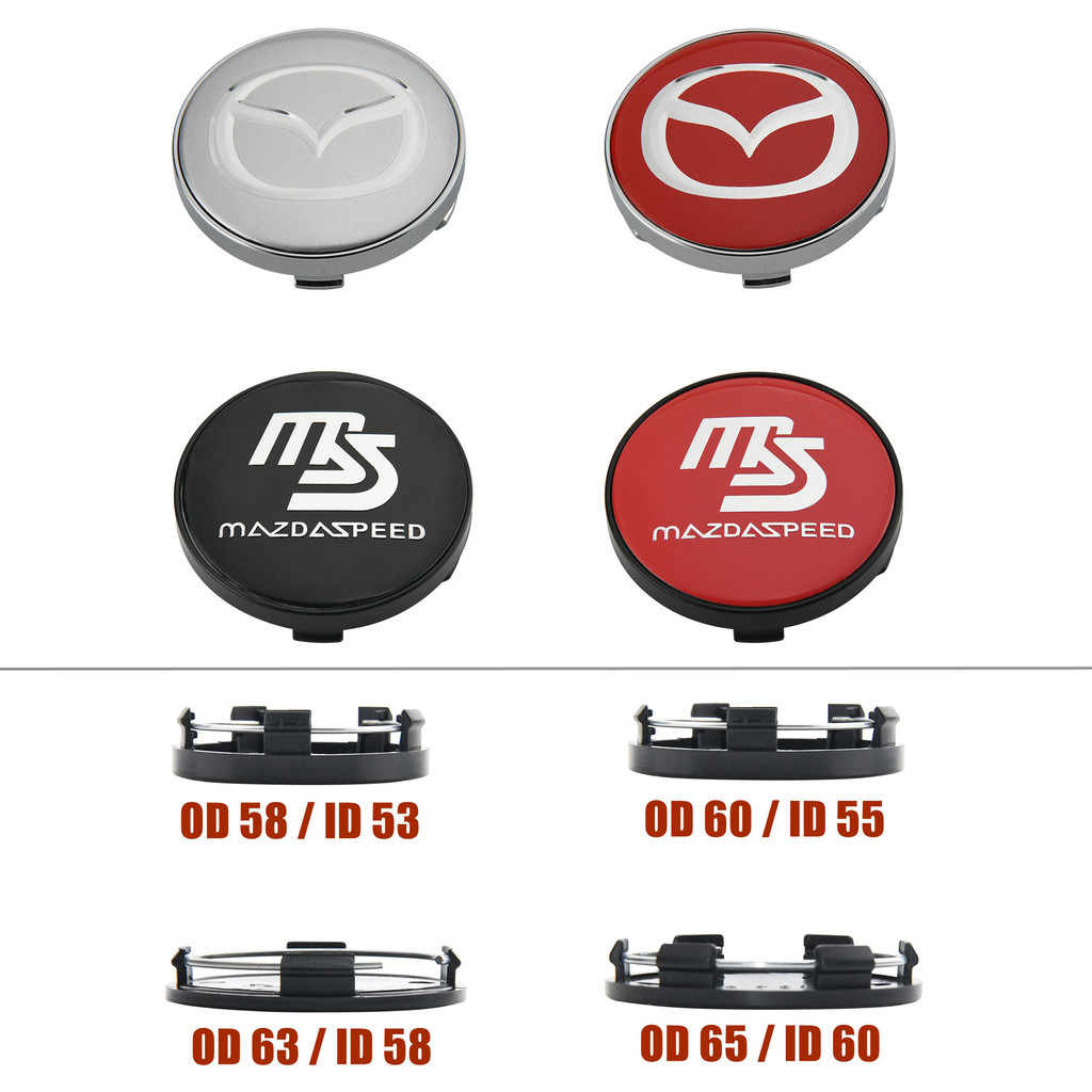 4ตัว 58มม ฝาครอบล้อ มาสด้า ฝาปิดดุมล้อ 60มม ฝาครอบดุมล้อ mazda 63มม ฝาดุมล้อ 65มม ราคา 252 บาท*ส่งฟรี
