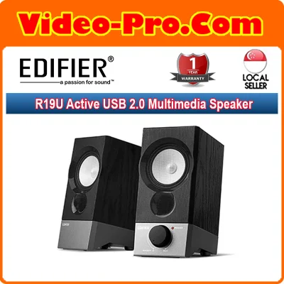 Edifier R19U Active USB 2.0 Multimedia Speaker SYSTEM-RMS 2WX2 Wooden Enclosed Design 3.5mm Input