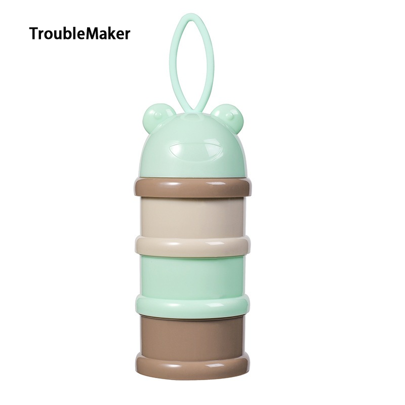 TroubleMaker Baby Phil. 3-layer food grade frog style milk powder can, stackable, suitable for young children ราคา 30 บาท*ส่งฟรี