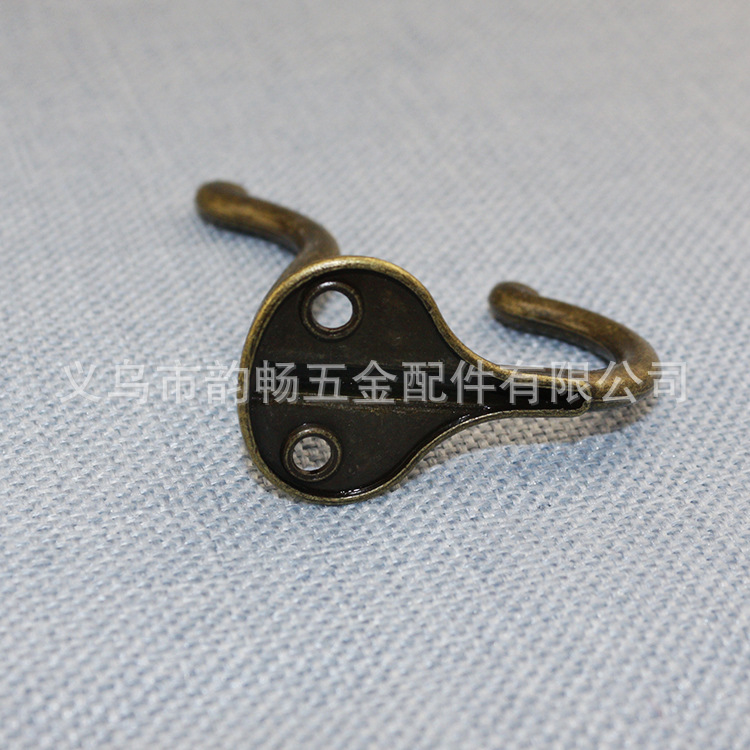[E hot 59] Home Decoration Hardware Antique Clothes Hook Alloy Hook Single Hook Antique Hook Clothes Hook Double Hole Hook Large Hook