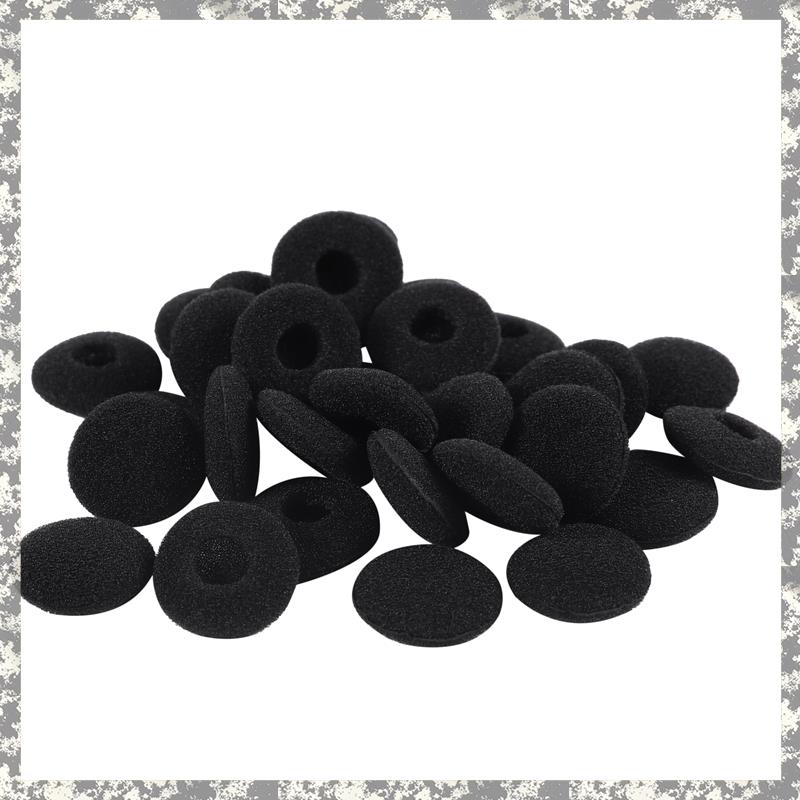 Replacement Earphone in Soft Foam Sponge Bearing Headsets Covers Black