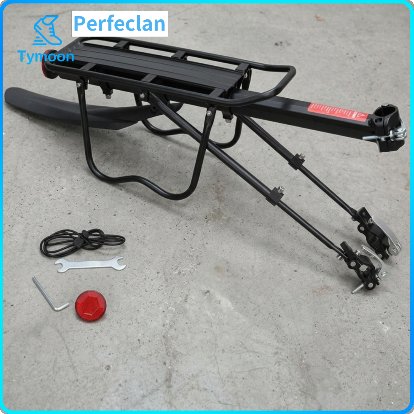 Perfeclan Quick Release Rear Bike Rack with Reflector Aluminum Alloy Rear Bike Rack Reflective Heavy Duty for Commuting Giá 668,141 Đồng*Miễn phí vận chuyển