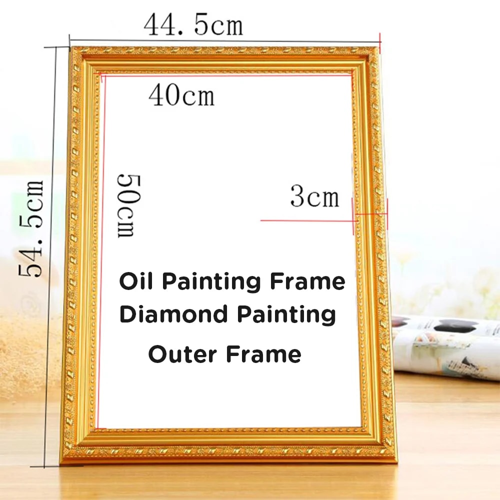 【Versatile】 Outer Frame For Painting By Numbers Wood Frame For Diamond Painting Art Accessories Photo Frame Wall Art Home Decor Big Size