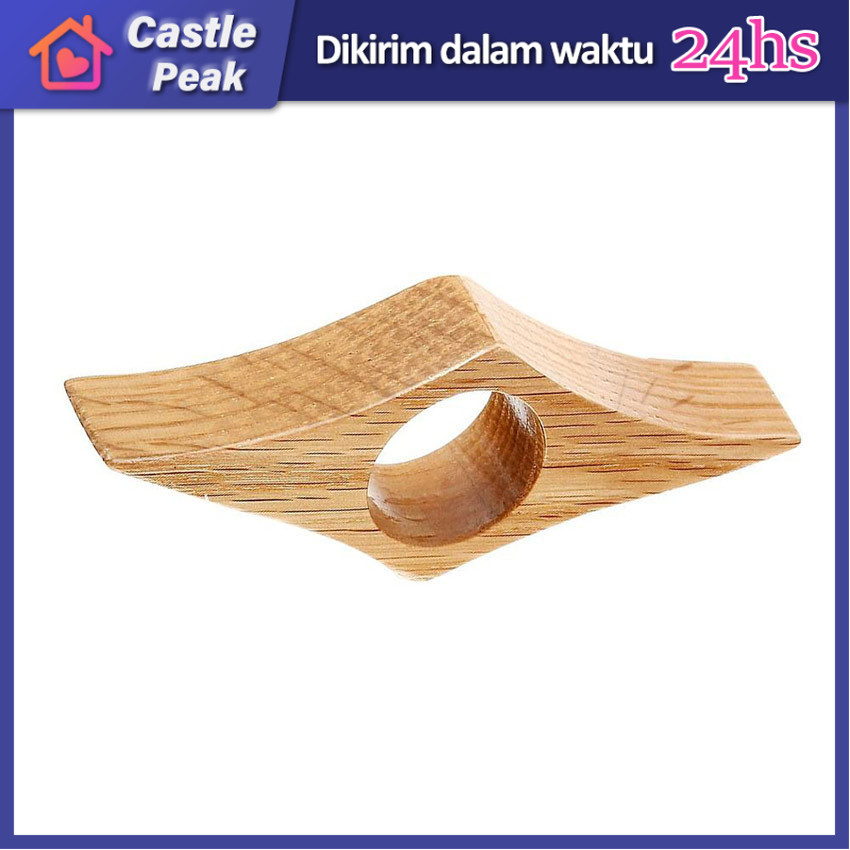 Wooden Book Page Holder Thumb Ring Acrylic / Penyangga Pembatas Halaman Buku Baca Novel / Alat Bantu Baca Buku