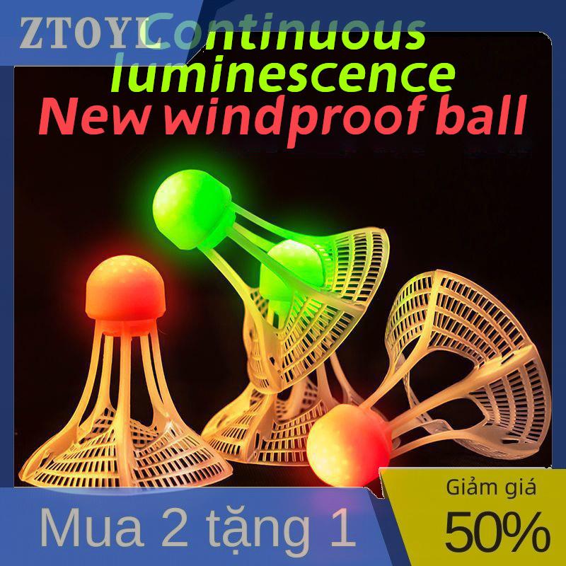 ZTOYL 1 quả cầu lông cầu lông chống gió phát sáng trong bóng tối phụ kiện tập luyện chống gió Phụ kiện thể thao ngoài trời ban đêm