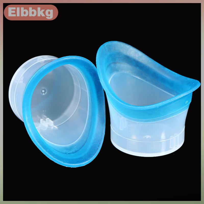 Elbbkg 2 cốc rửa mắt Cốc tắm mắt mềm tái sử dụng bằng silicon Cốc rửa mắt