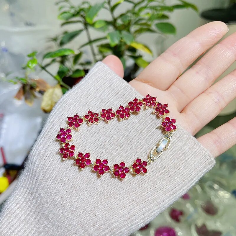 Gold and ruby on sale bracelet