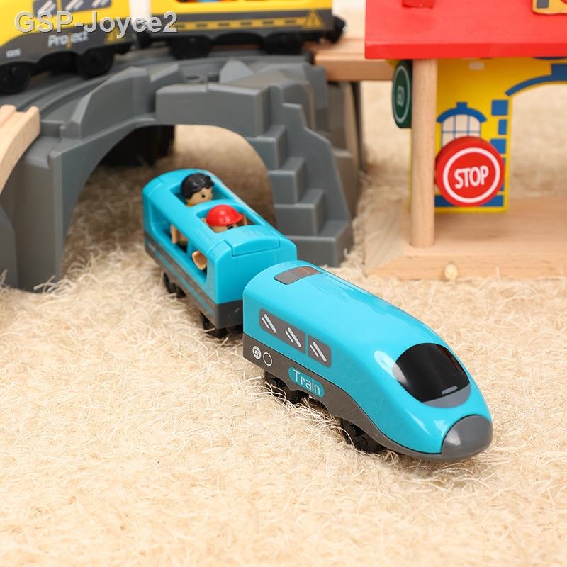 Xe chạy đường ray lắp ráp trem Retro brinquedo Som trem elétrico luz