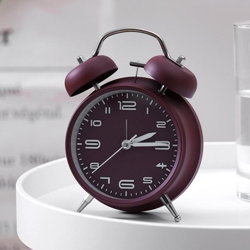 Đồng Hồ Báo Thức Một Cặp Chuông Kim Loại 4Inch Với Đèn Ban Đêm Cho Đầu Giường bán chạy