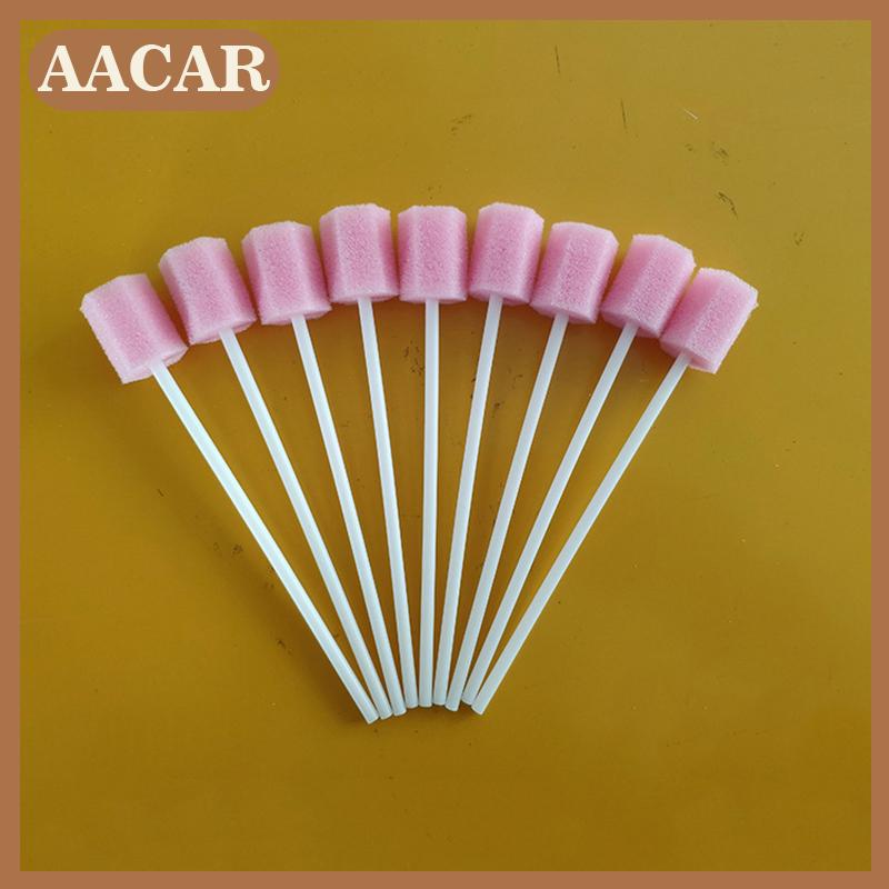 AACAR 100 miếng bọt biển chăm sóc răng miệng dùng một lần Tăm bông vệ sinh răng miệng kèm que