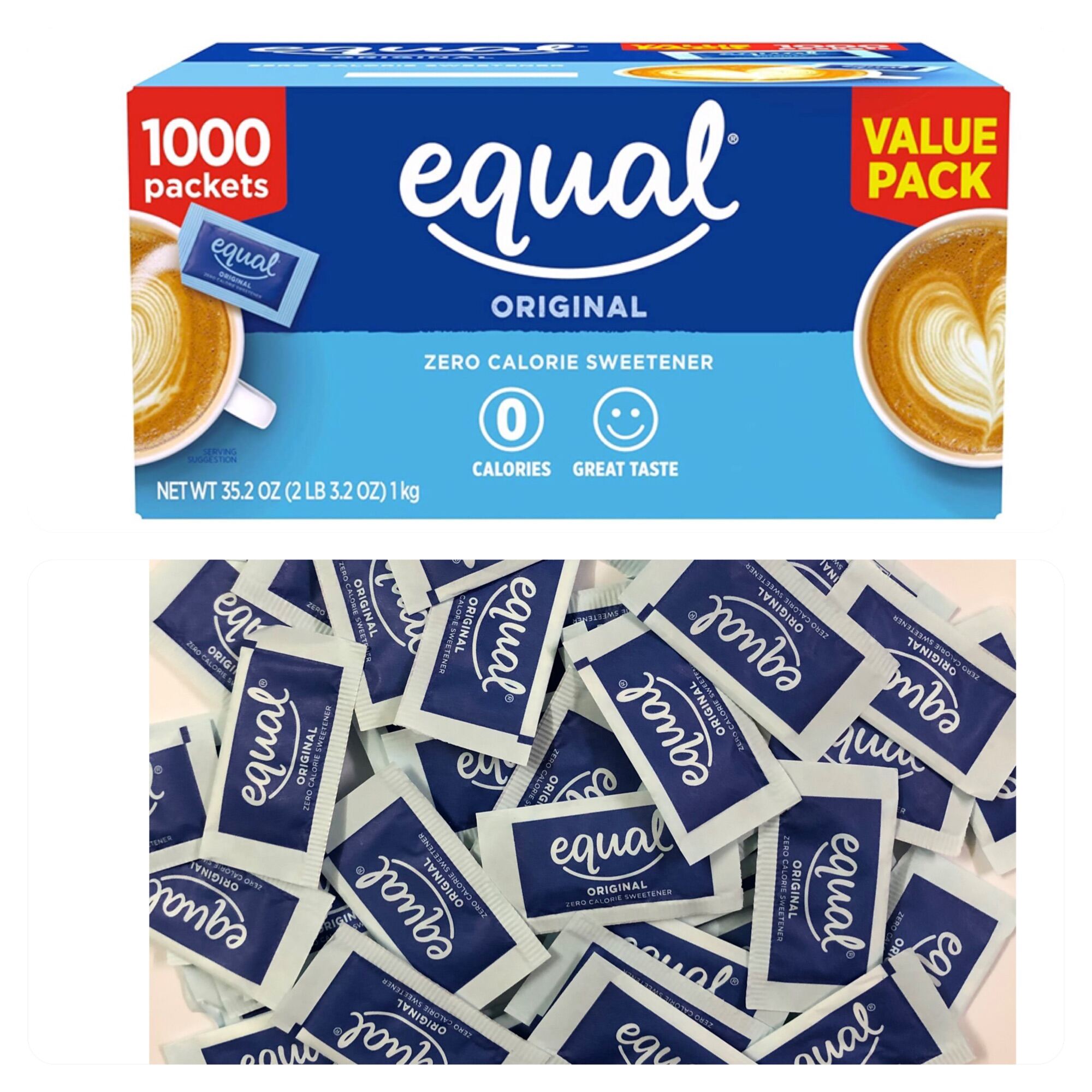 [ 100 GÓI ] Đường ăn kiêng hiệu Equal Original Zero Calorie Sweetener - chiết lẻ 100 gói