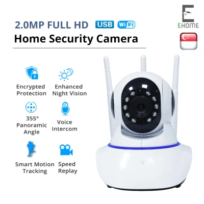 [Ready Stock] 355° SMART HOME IP CAMERA - 1080P Wifi Indoor Security Camera - 2.0MP Full HD Night Vision Baby Monitor Motion Detection