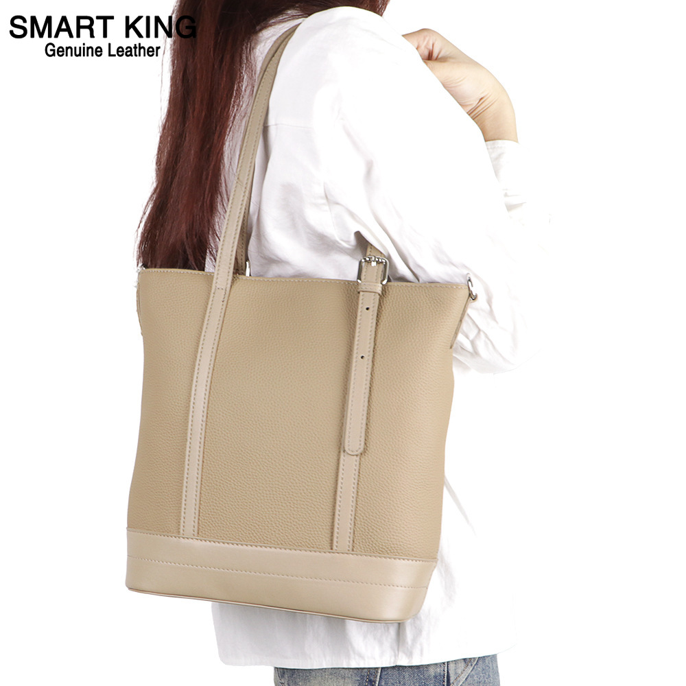 Smart King Genuine Leather Tote Bags for Women, Large Capacity Crossbody Shoulder Bag, Fashionable Commuter Handbag 1766 ราคา 1,285 บาท*ส่งฟรี