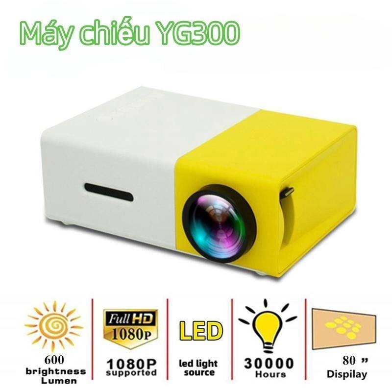Máy chiếu mini 24w yg-300 pro led 480x272 pixels, hỗ trợ 1080p hdmi-compatible