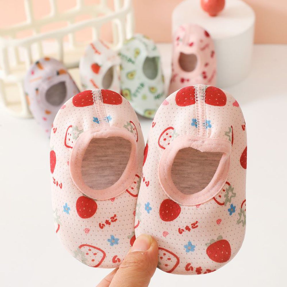 GLEOITE Cute Thin Cotton Fruit Nonslip Floor Shoes Mesh Baby Toddler Sock