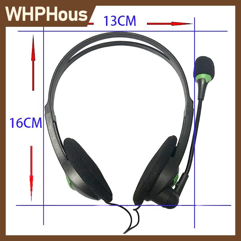WHPHous 3.5mm Wired Headphones Universal Headset With Microphone Noise Cancelling Earphone For Lapto