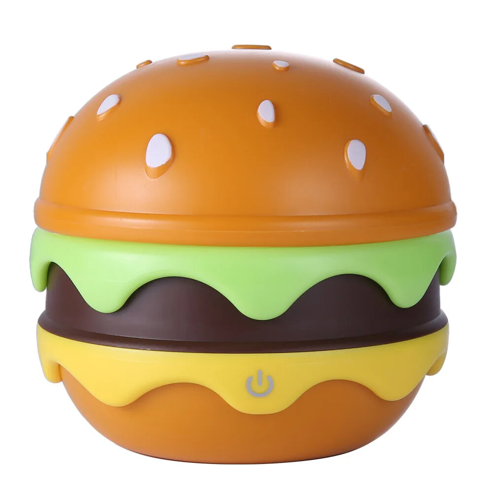 Hamburger Nursery Night Light USB Charging Kawaii Desktop Lamp Retractable Dimmable 3 Modes Touch Switch for Boys Girls Gifts