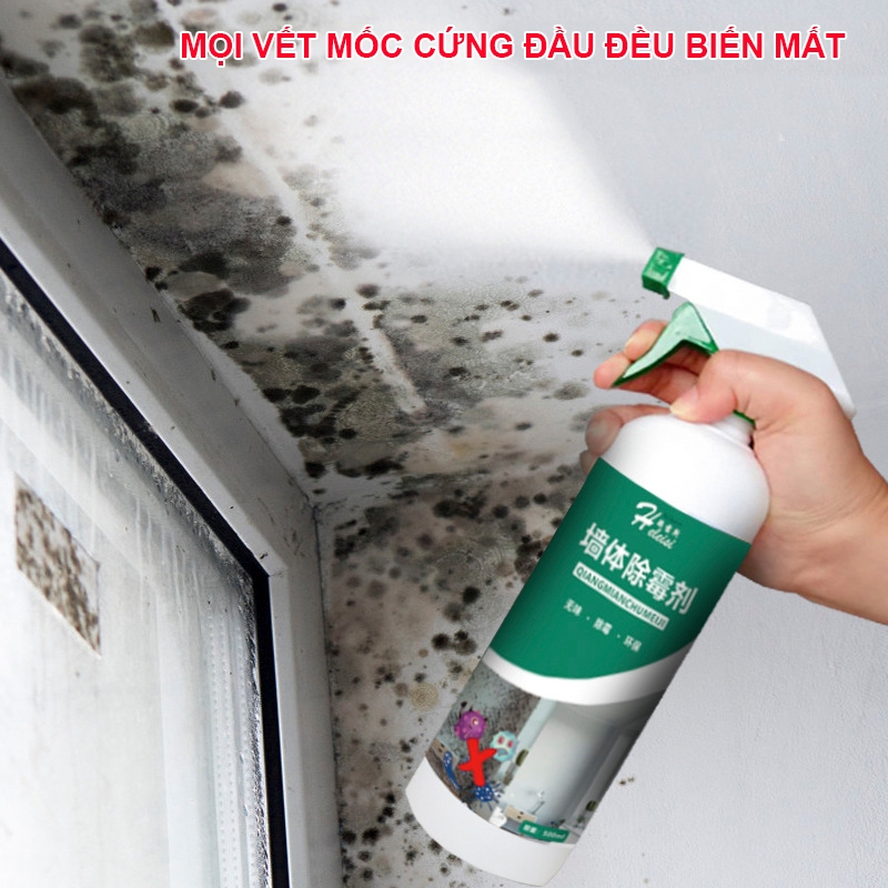 Chất tẩy nấm mốc trên tường, bình xịt loại bỏ nấm mốc 500ml