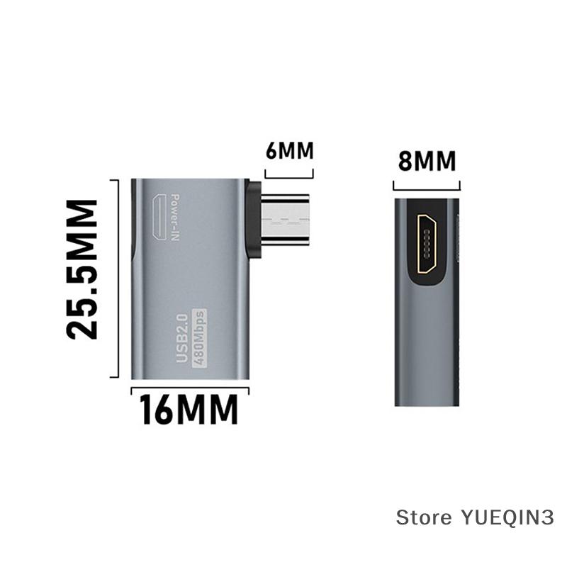 Store YUEQIN3 OTG Cable Adapter 4K 90 Degree Left Angle Powered Micro USB To USB OTG Adapter For TV Tablet Fire TV Stick 4K
