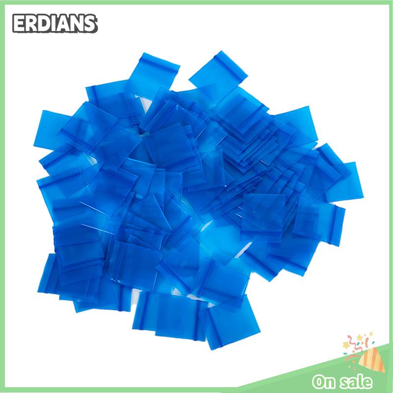 ERDIANS 100pcs bao bì nhựa Túi Ziplock Pill bao bì túi New Mini Zip khóa túi dây kéo túi ziplock Túi