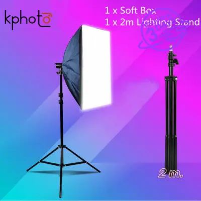 【 Ready Stock +Free Shipping】Kphoto 50 x 70cm Professional Photography Studio E27 Lamp Light Box Kit For Photo Studio Equipment