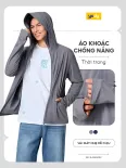 Áo Khoác Chống Nắng Nam YODY mũ liền, bảo vệ da trước tia UV, thoáng mát MCSJ26A002