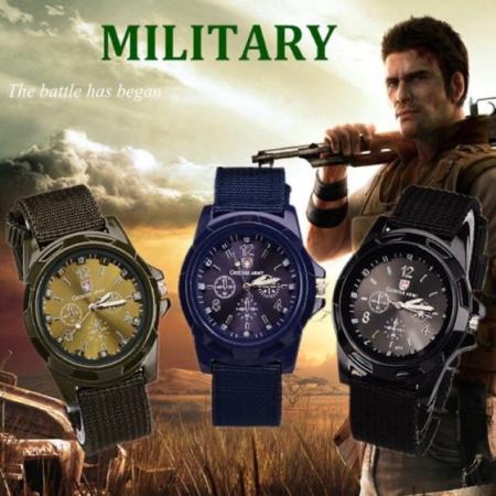 New Military Watch Nylon Band Quartz Wrist Watch For Men