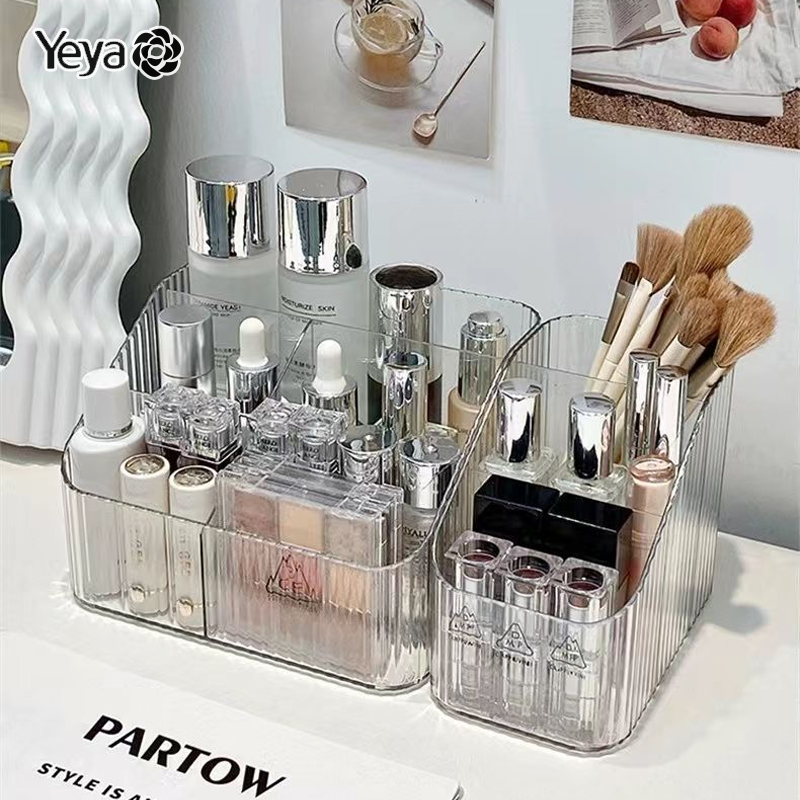  YEYA   Hộp lưu trữ máy tính để bàn mỹ phẩm lưu trữ hộp rõ ràng hộp nhựa chia hộp son môi ký túc xá trang điểm bàn chải xô bút chủ Acrylic 