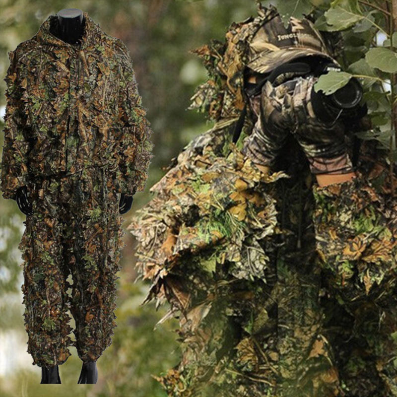 Available 3D Maple Leaf Camouflage Clothes Forest Bird Watching Clothes