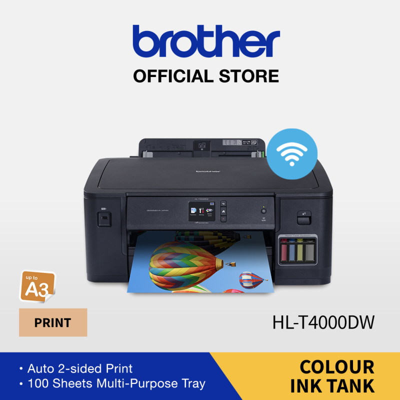 Brother HL-T4000DW A3 Wireless Colour Ink Tank Printer | Auto 2-sided Print  | 100 Sheets Multi-Purpose Tray Singapore