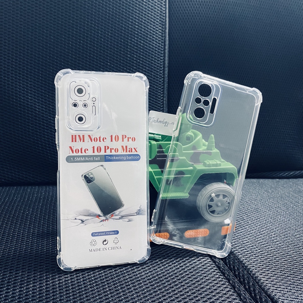Ốp lưng chống sốc Xiaomi Redmi Note 10 Pro trong suốt cao cấp bo 4 góc chống va đập
