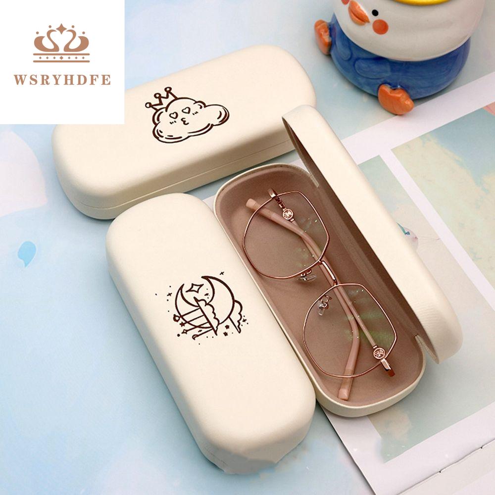 WSRYHDFE Dễ thương Thanh thiếu niên PU Da Phụ nữ Túi Kính VUÔNG Kính Hộp Cứng Kính Hộp Trường Hợp cảnh tượng Kính Đọc Sách Trường Hợp