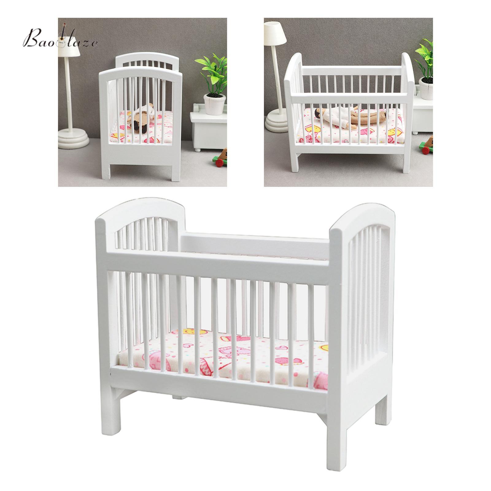 Baoblaze 1/12 Scale Dollhouse Wooden Crib Furniture for Dolls Dollhouse Room Ornament ราคา 8,712 บาท*ส่งฟรี