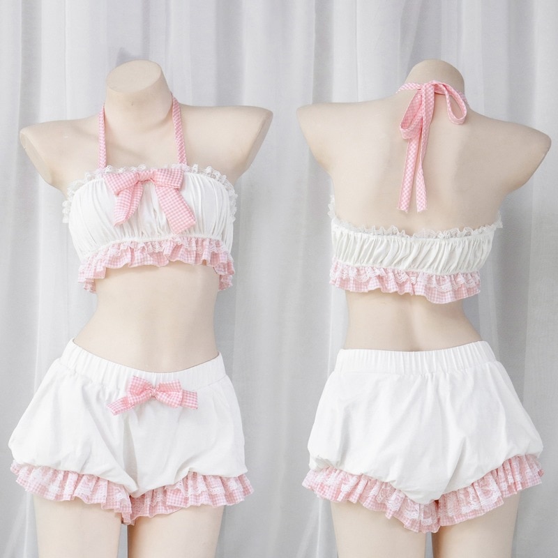 Maid Outfit Cosplay Lolita Set Clothes Vintage Men Women Japanese Style  Cute