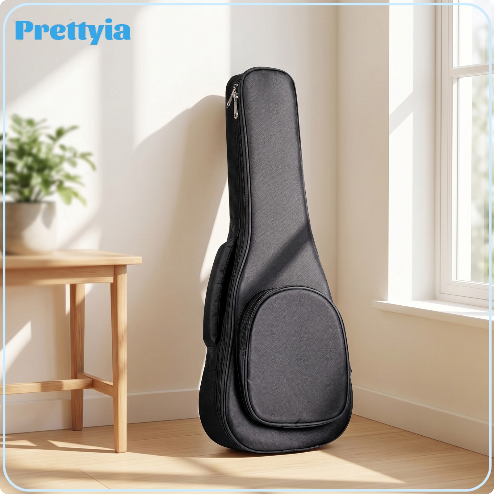 Prettyia Zippered Padded Ukulele Bag Textured Material Ukulele Gig Bag ราคา 524 บาท*ส่งฟรี