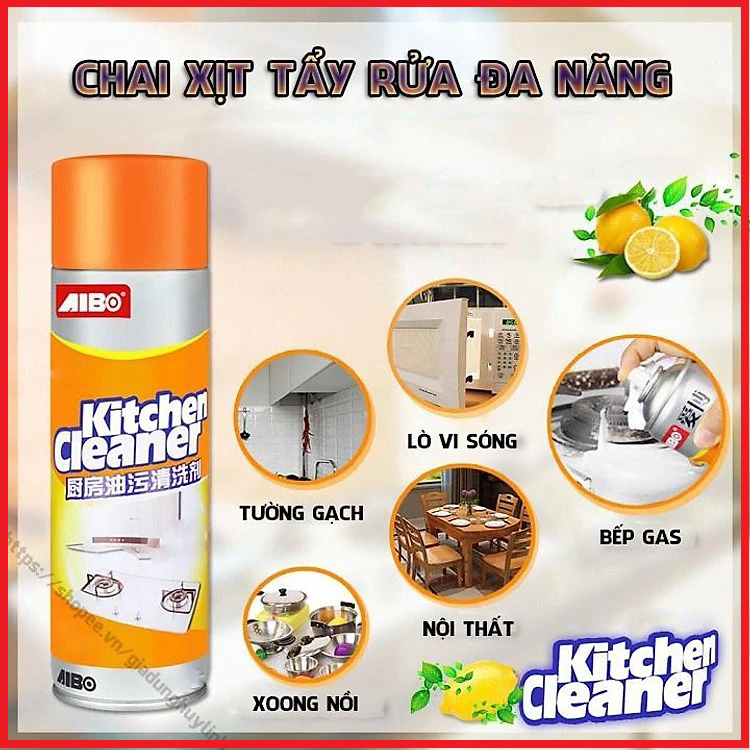 Bình xịt vệ sinh nhà bếp đa năng kitchen cleaner 500ml , chai xịt vệ sinh nhà bếp, nhà tắm siêu sạch