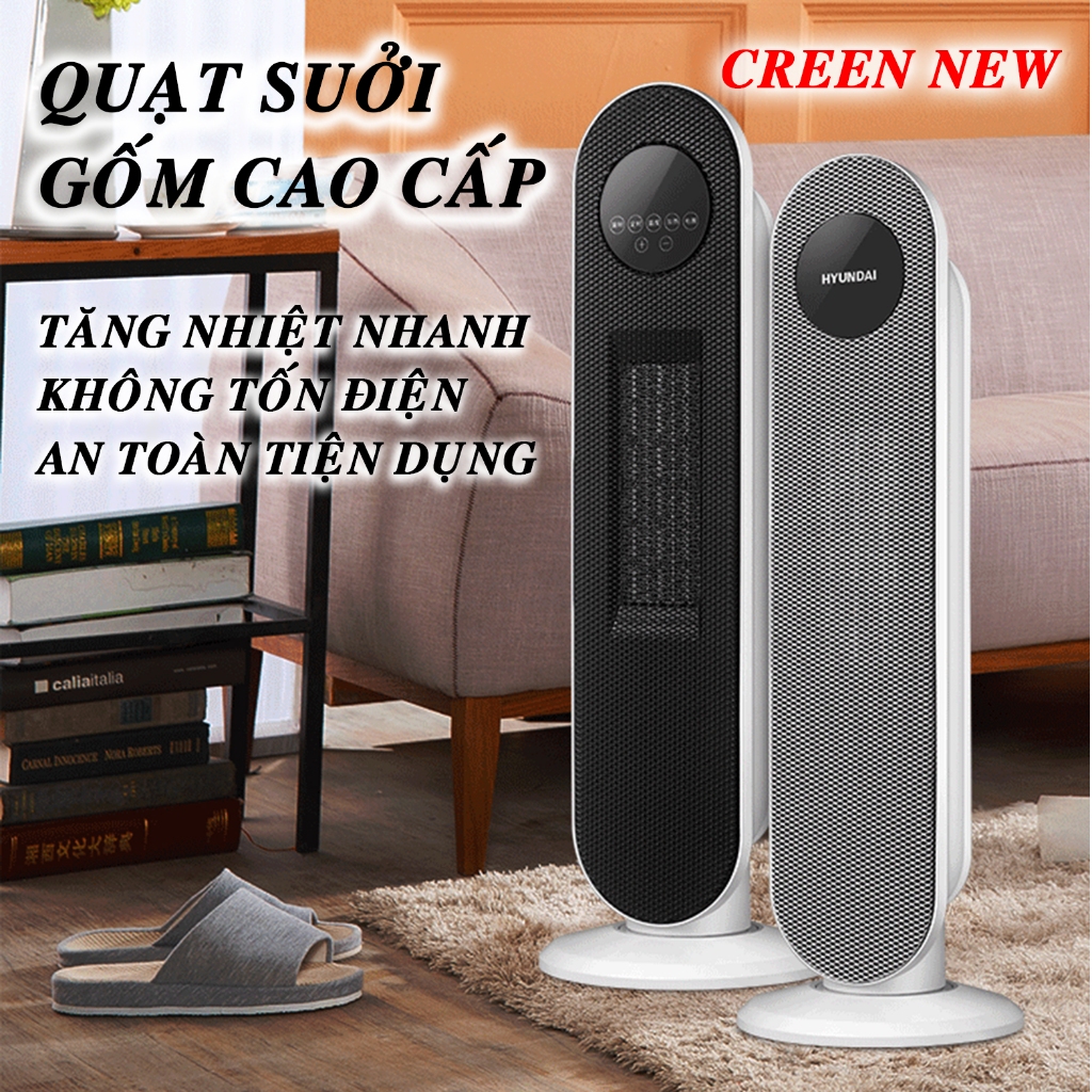 Máy sưởi gốm tăng nhiệt nhanh cao cấp - quạt sưởi ấm an toàn và tiện dụng