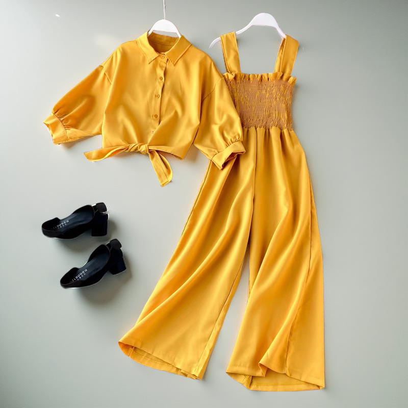 Firangi Stylish Summer Western Jumpsuit 2Pc Dress for Women & Girls – Stitched Casual Wear