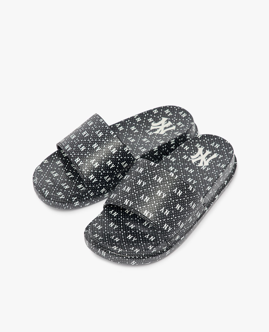 MLB - Dép quai ngang unisex Chunky Mound Diamond Monogram 3ALPCDM33-50BKS