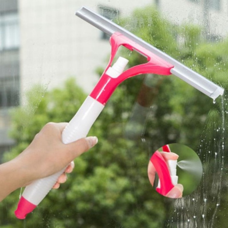 [Freeship + Voucher 8%]Cây lau kính kèm bình xít nước thông minh tiện lợi vệ sinh cửa sổ lau gương nhà tắm