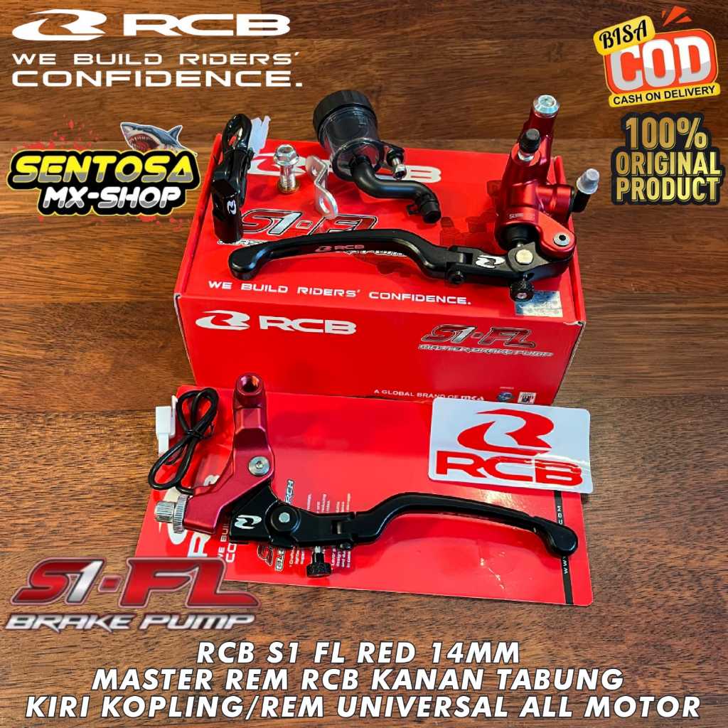 [ RCB ORIGINAL ] MASTER REM TABUNG RADIAL S1-FL 14MM KANAN KIRI KOPLING/REM WARNA MERAH/RED UNIVERSAL Harga  111,999 Ringgit*Penghantaran Percuma