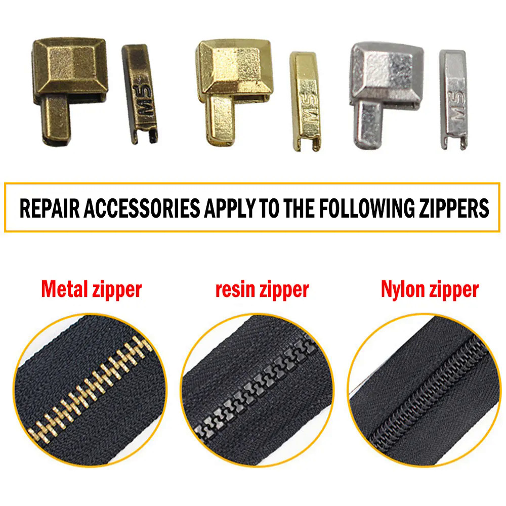 10/24/123Pcs Metal Zipper Stopper Head Zip Sliders Retainer