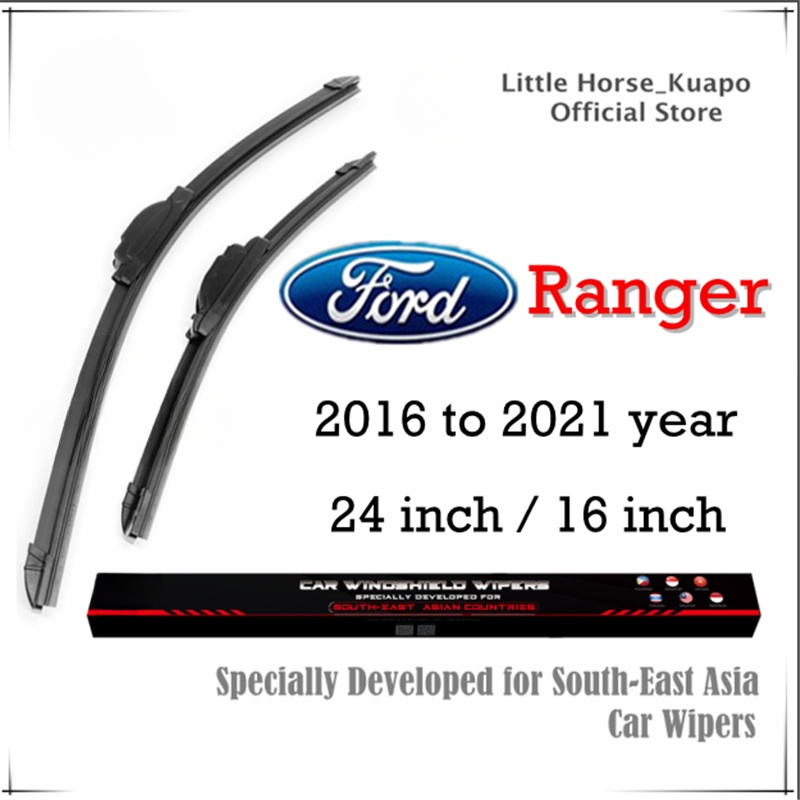 XPS 2016 đến 2021 Ford Ranger lưỡi gạt nước cho XLT XLS fx4 WILDTRAK/Raptor tại/MT xe bán tải cửa sổ wipers Set (Silicone chuối phía trước)