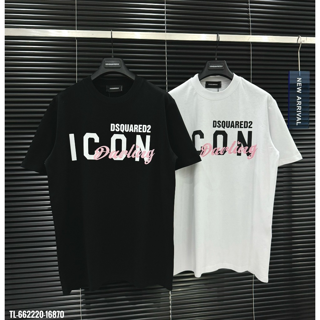  Áo Thun In DSQ2 Thêu Chữ Darling Siêu Đẹp - Áo Phông Nam Nữ DSQUARED2 Chất Cotton Thoáng Mát 662220 