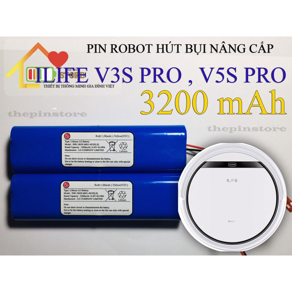 Pin robot hút bụi ilife v3s pro, v5s pro bảo hành 9 tháng