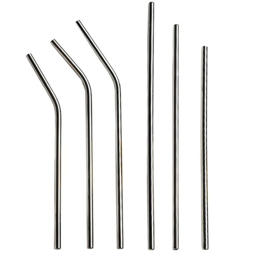 A4427 ống thẳng đường kính thép không gỉ ống hút 6mm uốn cong đồ uống lạnh ống mịn khuấy Ống