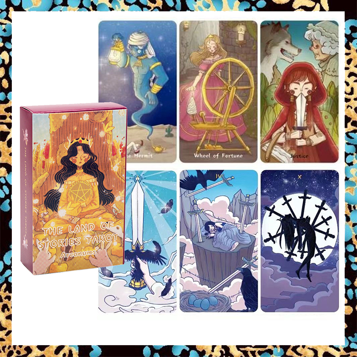 The Land of Stories thẻ bài Tarot | Kích thước di động 10.3x6cm | trò chơi bói toán | thẻ bói toán