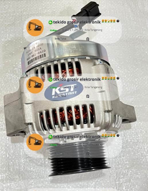 DINAMO CAS AMPERE ALTERNATOR PC200-8 PC200 8 KOMATSU KST BRAND -xyliastore Harga 1,850,000 rupiah*Gratis Ongkir